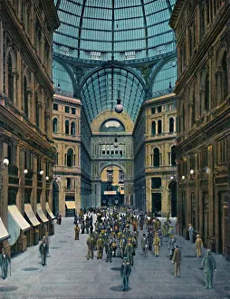 Napoli - Interno Galleria Umberto I, (Interior of Galleria Umberto I), c1900. Creator: Unknown Napoli - Interno Galleria Umberto I, (Interior of Galleria Umberto I), c1900. Creator: Unknown