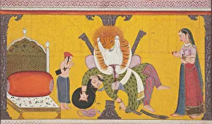 Gory Prints: Narasimha Disemboweling Hiranyakashipu