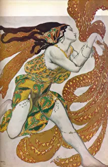 Narcisse Prints: Narcisse: A Bacchante. Costume design for the dance Narcisse, 1911. Artist: Leon Bakst