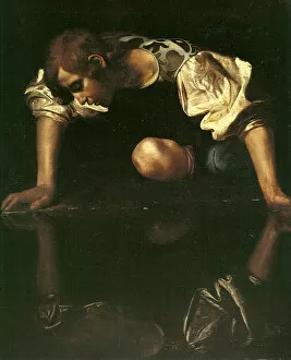 Myth Collection: Narcissus, 1598-1599. Artist: Caravaggio, Michelangelo (1571-1610)