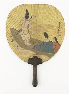 Narihira crossing the Sumida river, Edo period, late 17th-early 18th century