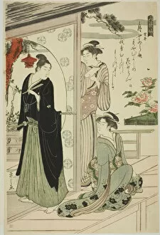 Eishi Chobunsai Collection: Narihira, from the series 'Six Immortal Poets (Rokkasen)', c. 1789/90. Creator: Hosoda Eishi