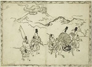 Moronobu Hishikawa Collection: Narihiras Eastern Journey, from the illustrated book '