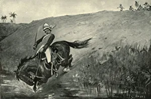 Paget Prints: Narrow Escape of Lieutenant Roberts While Pursued by Natives Near Lucknow, (1901)