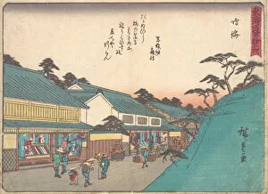 Clothes Shop Gallery: Narumi, ca. 1838. ca. 1838. Creator: Ando Hiroshige