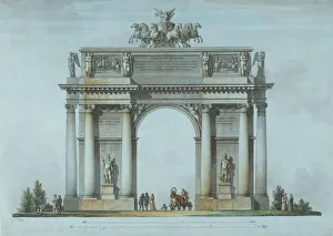 Quarenghi Prints: The Narva Triumphal Gate in St