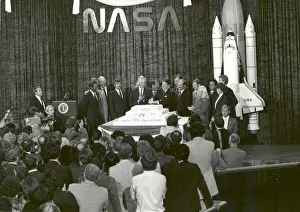 Cake Prints: NASA Celebrates its 25th Anniversary, Washington, D. C. October 19, 1983. Creator: NASA