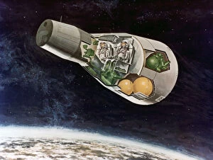 A NASA Lunar Module, c1970s.Artist: NASA
