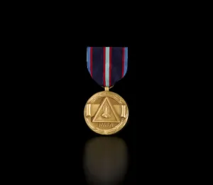 Spacecraft Prints: NASA Space Flight Medal awarded to Sally Ride, 1983. Creator: Unknown