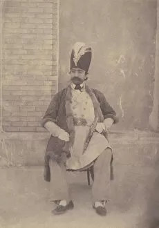 Naser al-Din Shah, ca. 1855-58. Creator: Possibly by Luigi Pesce