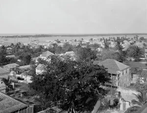Nassau from the Royal Victoria, Bahama Islands, W.I. between 1900 and 1906. Creator: William H. Jackson