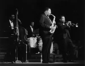 South Bank Prints: Nat and Cannonball Adderley on stage