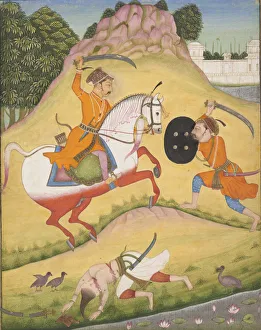 Bikaner Gallery: Nata Ragina: Folio from a ragamala series (Garland of Musical Modes), 1714. Creator: Mohamed