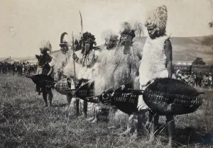 Natal, South Africa: African chiefs at a Zulu wedding at Henley, 1905. Creators: Agnes Henderson, Mrs GG Henderson