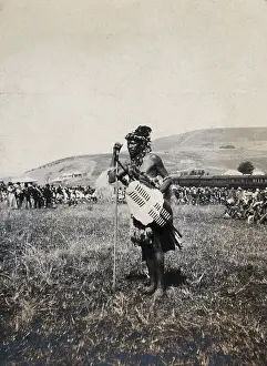 Chief Prints: Natal, South Africa: an African man acting as the official witness at a Zulu wedding at Henley