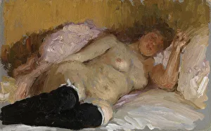 Ilya Yefimovich 1844 1930 Prints: Natalia Nordman Sleeping, 1900s. Artist: Repin, Ilya Yefimovich (1844-1930)