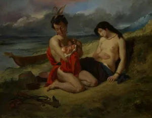 Newborn Prints: The Natchez, 1823-24 and 1835. Creator: Eugene Delacroix