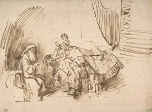 Nathan Prints: Nathan Admonishing David, 1650-55. Creator: Rembrandt Harmensz van Rijn
