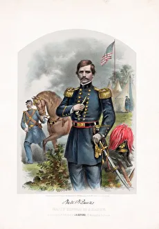 North America Prints: Nathaniel P. Banks, Major General of U. S. Army, pub. 1861 (colour lithograph) Creator