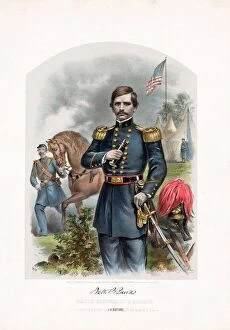 Nathaniel P. Banks, Major General of U.S. Army, pub. 1861 (colour lithograph) Creator