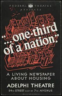 Adelphi Theatre Prints: One Third of a Nation, New York, 1938. Creator: Unknown