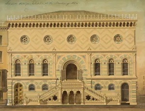 Elevation Prints: National Academy of Design Competition, New York, New York, South Elevation, 1861