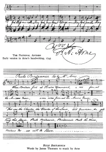 The National Anthem and Rule, Britannia, 18th century. Artist: Thomas Arne