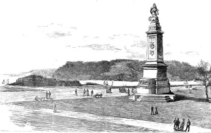 Plymouth Devon England Prints: The National Armada Tercentenary Commemoration Memorial at Plymouth; The Armada Memorial Statue -- Creator: Unknown