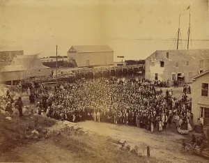 Protestants Prints: National Congregational Council at Plymouth Rock, 1865. Creator: John Adams Whipple