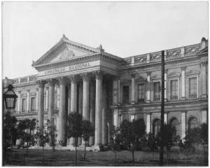 National Congress, Santiago, Chile, late 19th century.Artist: John L Stoddard National Congress, Santiago, Chile, late 19th century.Artist: John L Stoddard