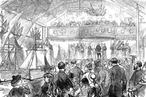 Visitors Prints: National Fisheries Exhibition at Norwich: interior of the Drill-Hall