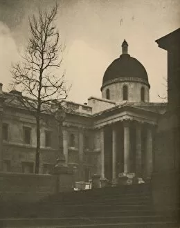 The National Gallery from the Terrace Steps of Trafalgar Square, c1935. Creator: Walter Benington