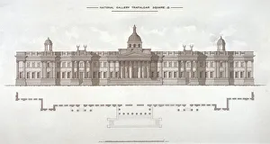 National Gallery, Trafalgar Square, Westminster, London, c1838