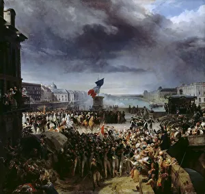 French Republic Prints: The National Guard of Paris leaves for the Army