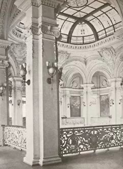 Bannisters Collection: National Library: a corner of the gallery overlooking the public reading hall, 1914