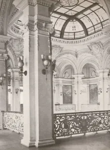 Reading Room Prints: National Library: a corner of the gallery overlooking the public reading hall, 1914