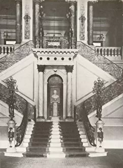William Heinemann Ltd Collection: The National Library staircase, 1914