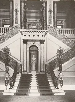 William Heinemann Ltd Collection: The National Library staircase, 1914