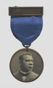 Booker T Prints: National Negro Business League pin, ca. 1908. Creator: G. Addison Turner