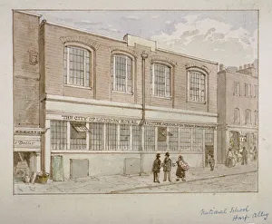 James Findlay Prints: National School, Harp Alley, City of London, 1850. Artist: James Findlay