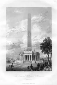 Hinton Prints: The National Washington Monument, Washington DC, USA, 1855. Artist: AC Warren