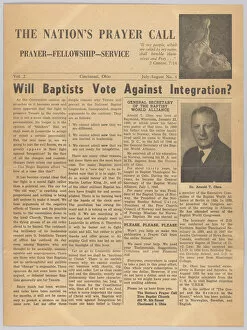 Front Page Gallery: The Nations Prayer Call Vol. 2 No. 4, 1956-1957. Creator: Unknown