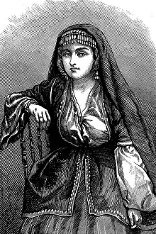 The Nations of Western Asia: Armenian girl in Baxu, 1873. Creator: Unknown