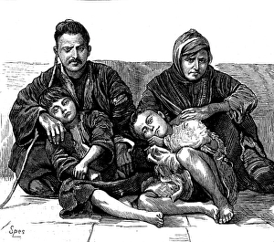 Kurdish Prints: The Nations of Western Asia: Poor Kurd family, 1873. Creator: Unknown
