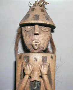 Native American carved wooden figure