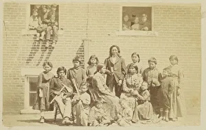 School House Prints: Native American school group, about 1870-1879. Creator: Unknown