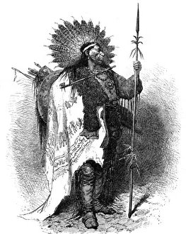 A Native American, USA, 19th century. Artist: A de Neuville
