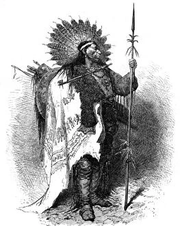 Neuville Collection: A Native American, USA, 19th century.Artist: A de Neuville