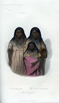 Images Dated 21st December 2006: Native American women and child, 1848. Artist: Harris