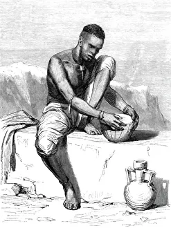 Tribesman Prints: Native of the Dinka tribe, white Nile